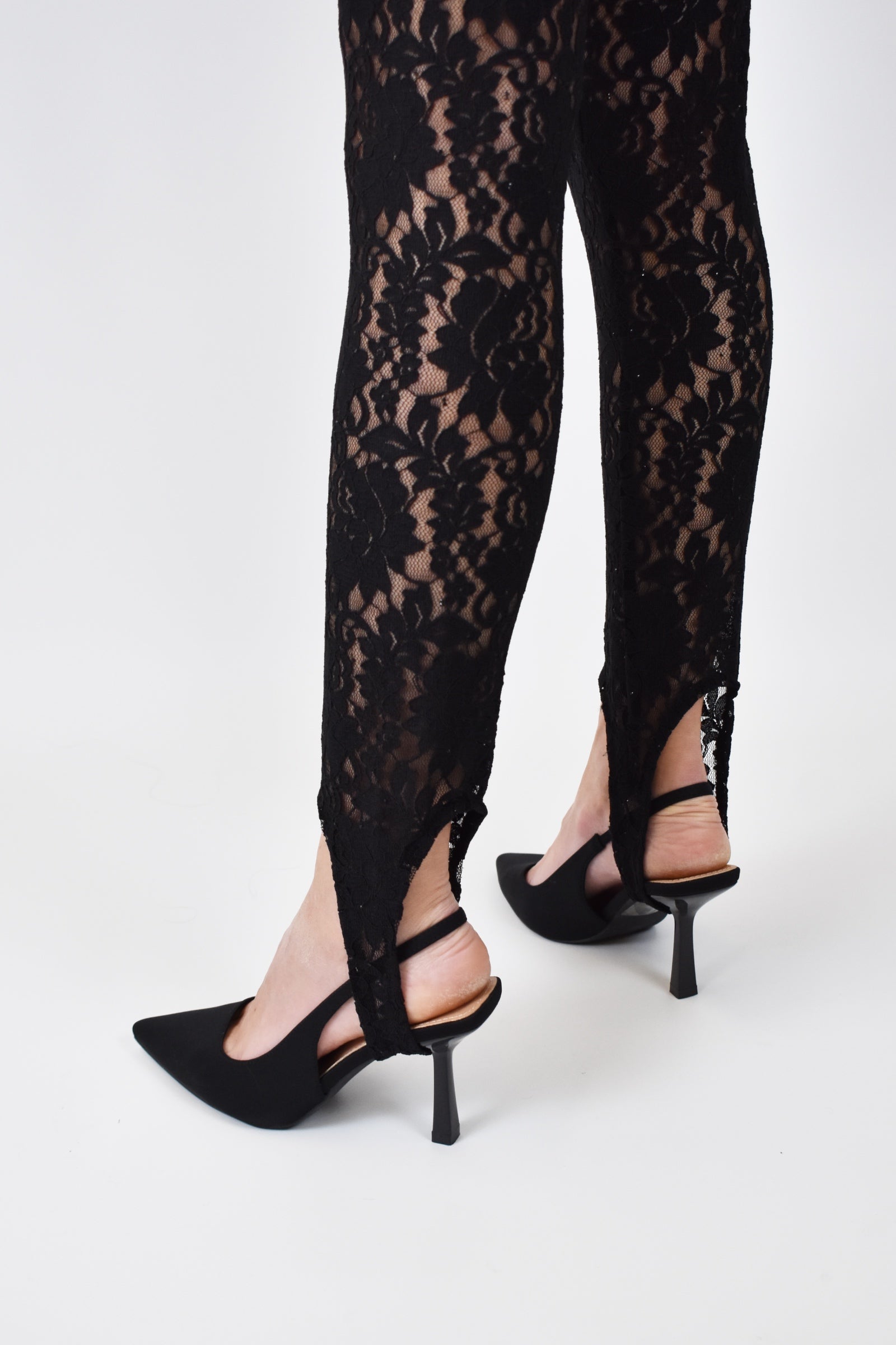 Leggins ghetta pizzo glitter