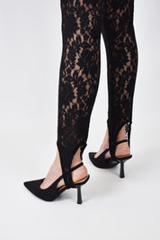 Leggins ghetta pizzo glitter