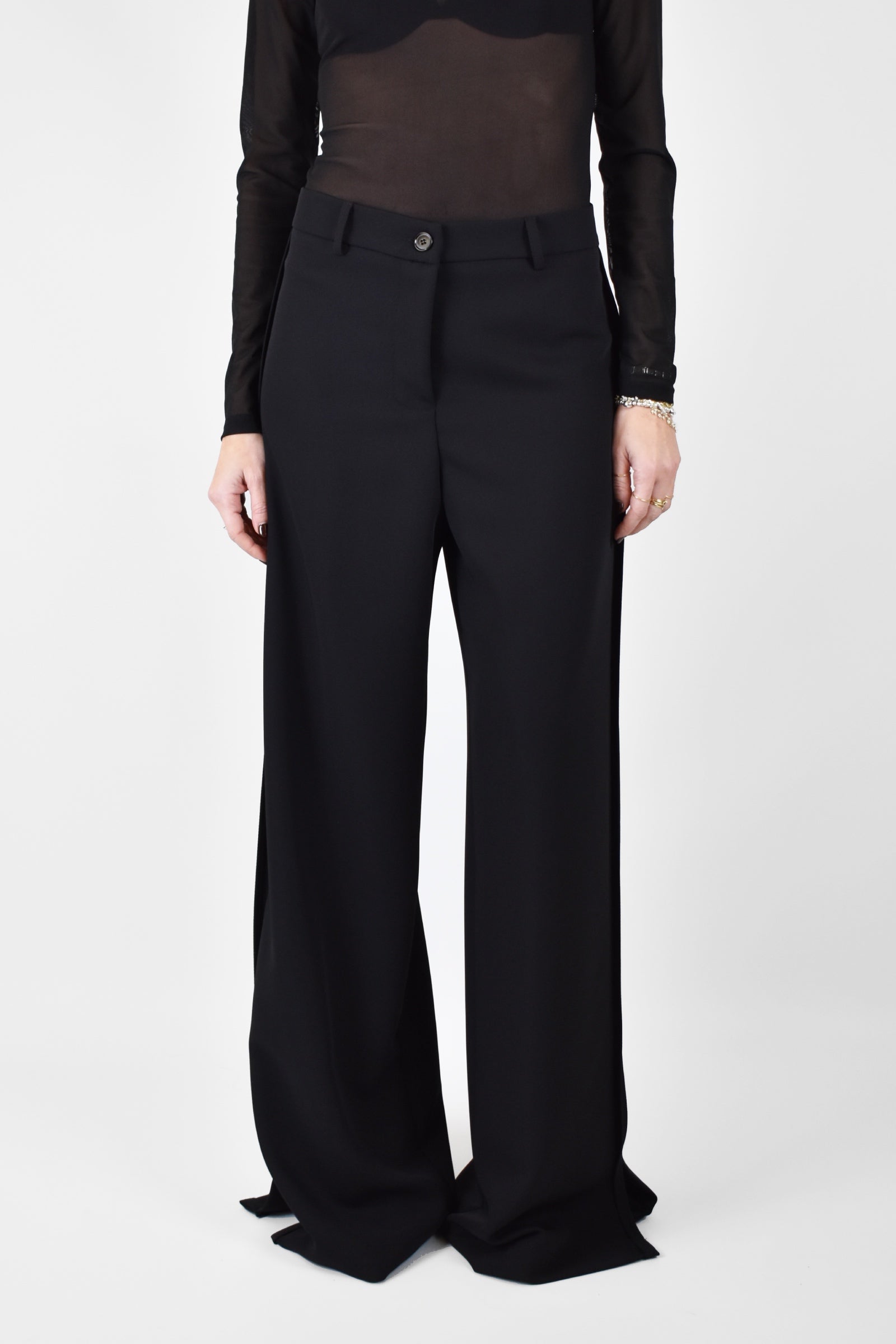 Pantalone palazzo e banda lat