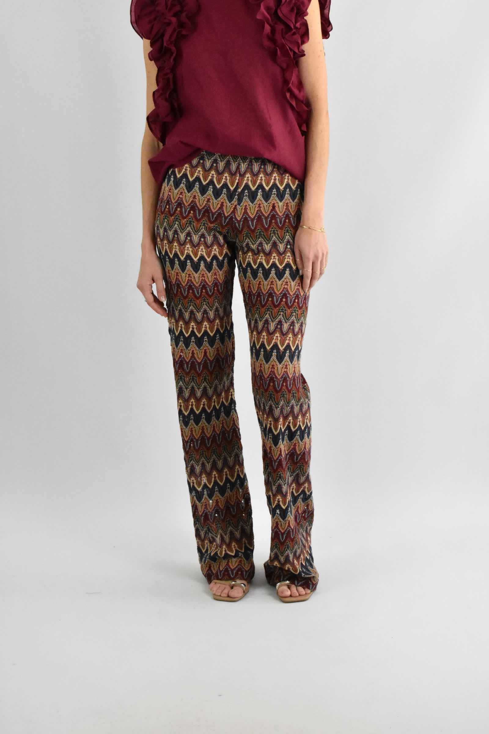 Pantalone lavorato fantasia