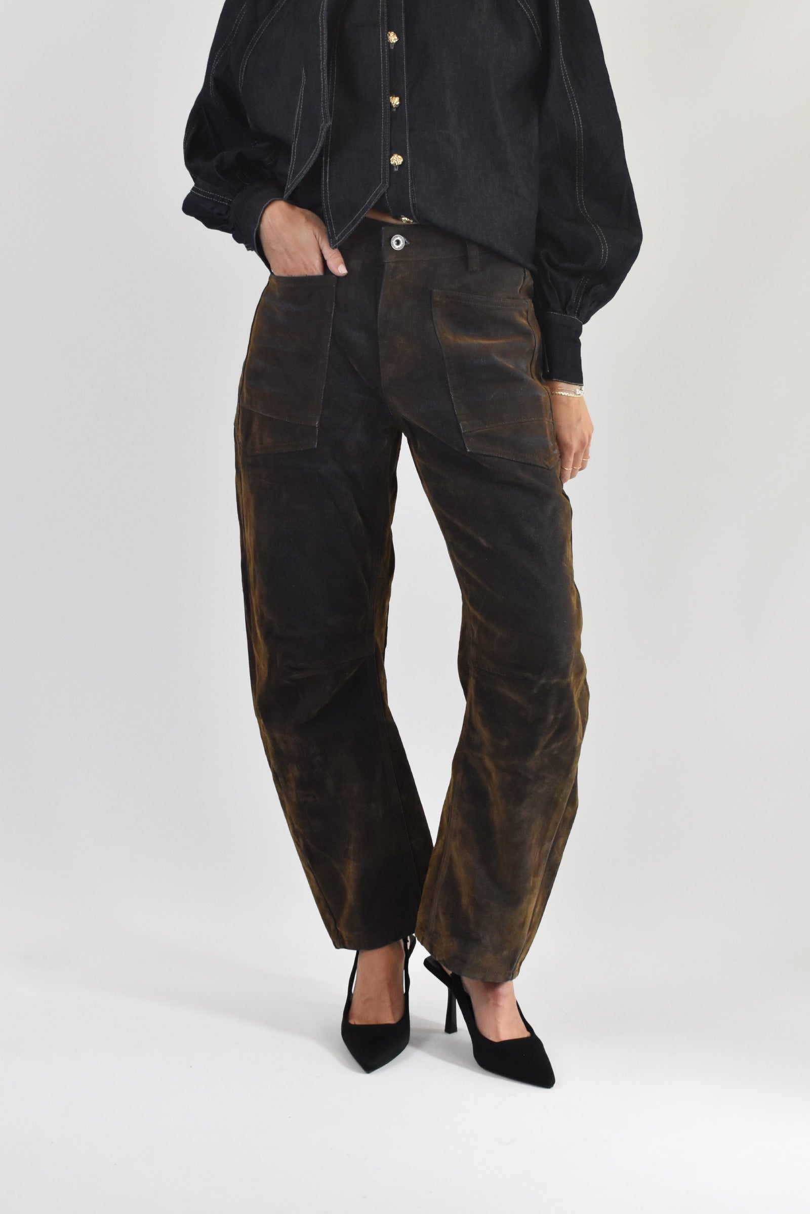 Jeans floccato balloon