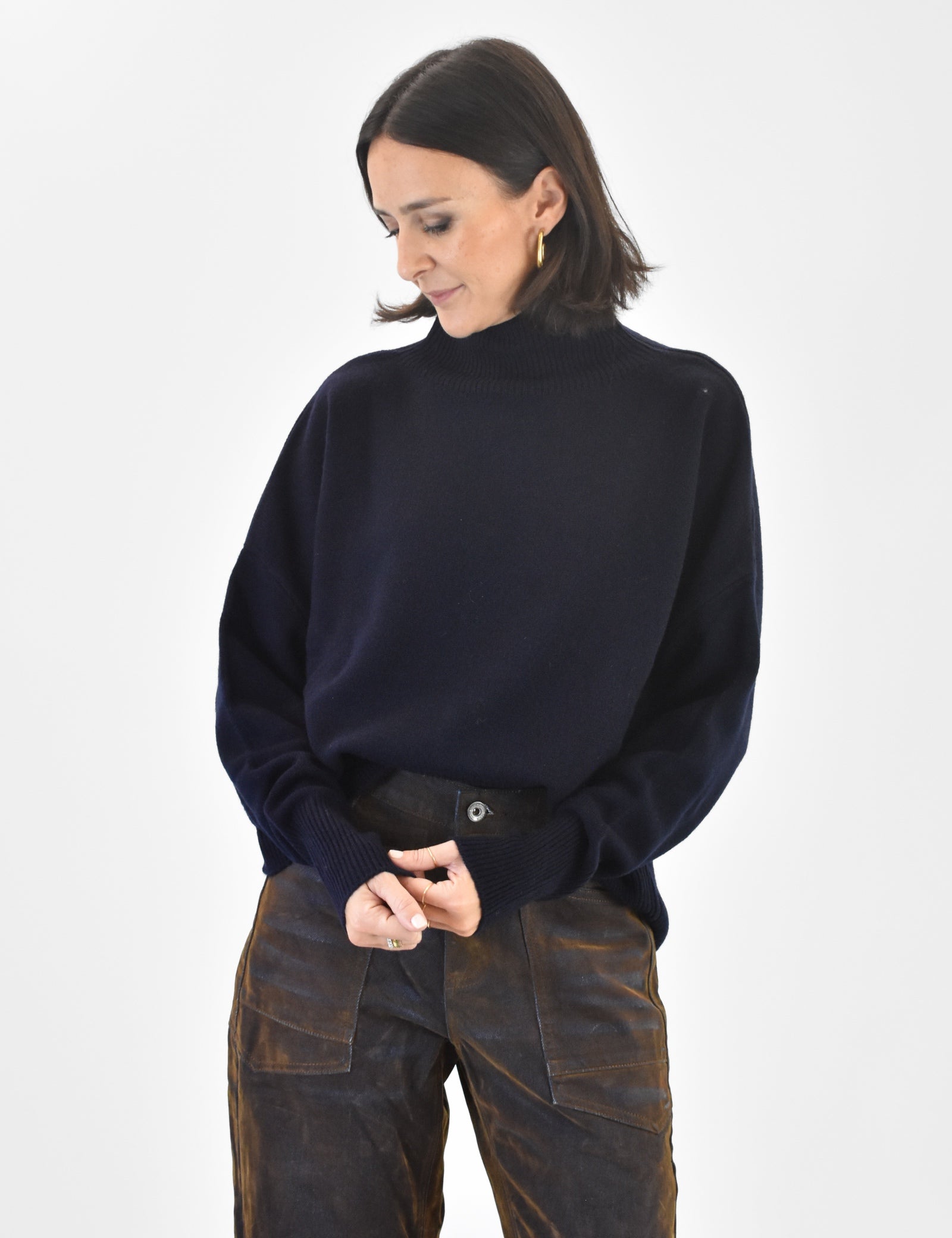 Maglia lupetto 100% lana