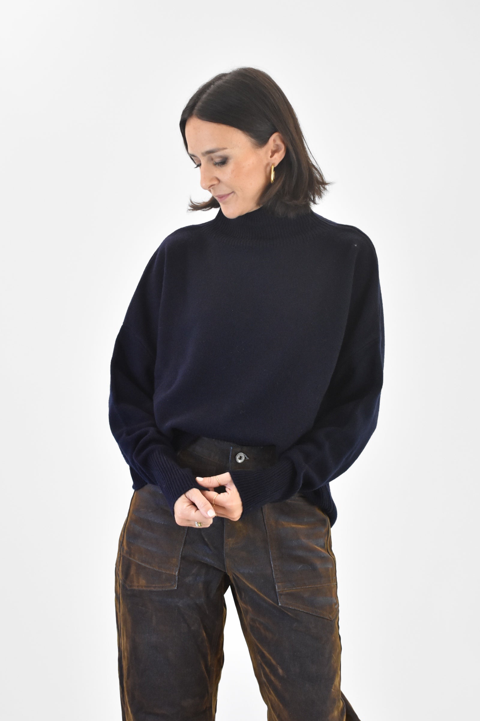Maglia lupetto 100% lana