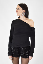 Shorts ciniglia e paillettes