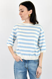 Maglia righe mezza manica