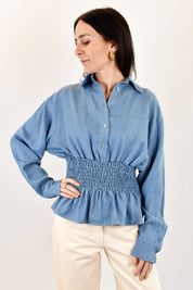 Camicia chambry con ripresa
