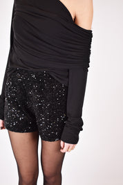 Shorts ciniglia e paillettes