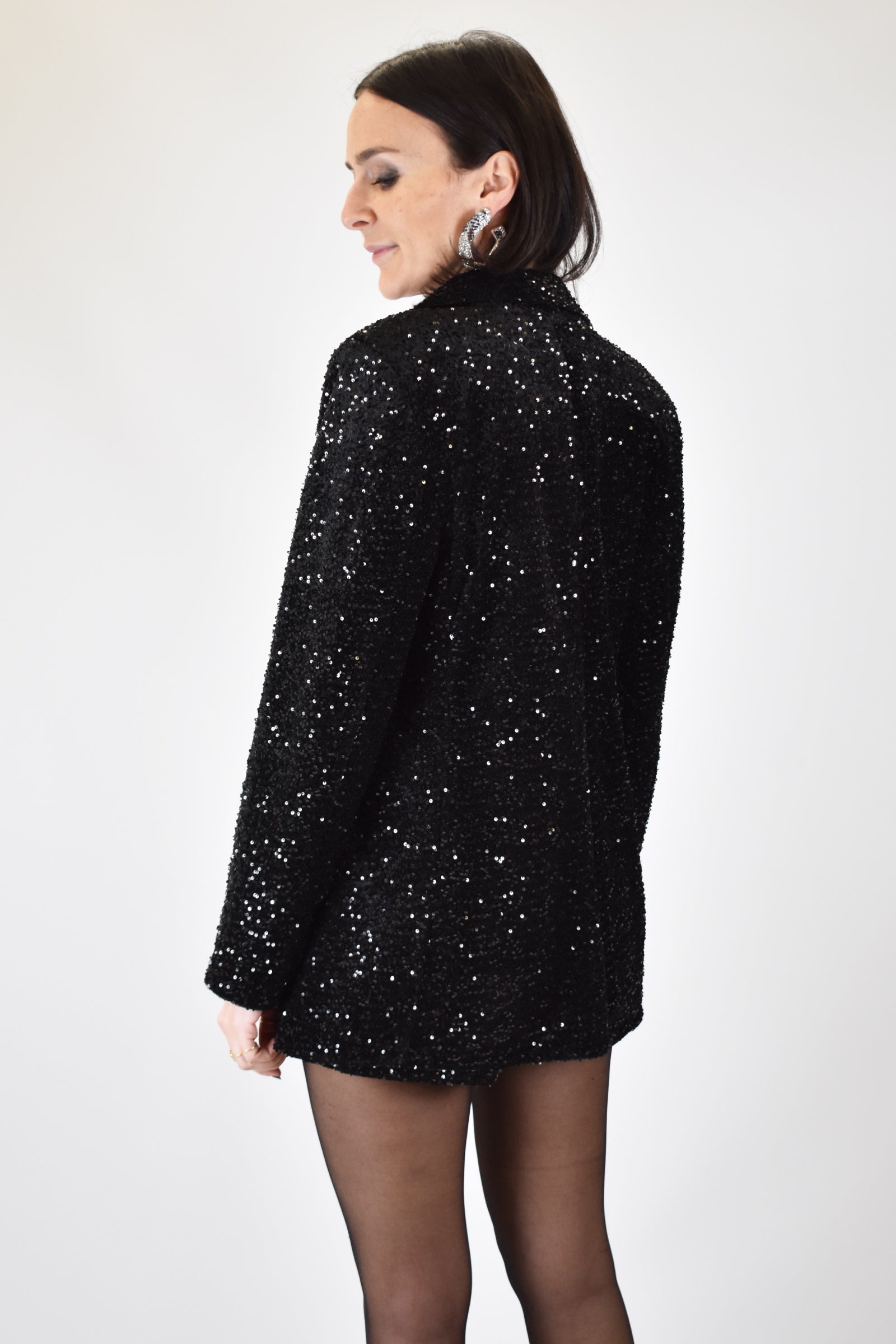 Giacca ciniglia e paillettes