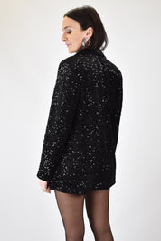 Giacca ciniglia e paillettes