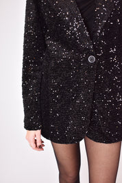 Giacca ciniglia e paillettes