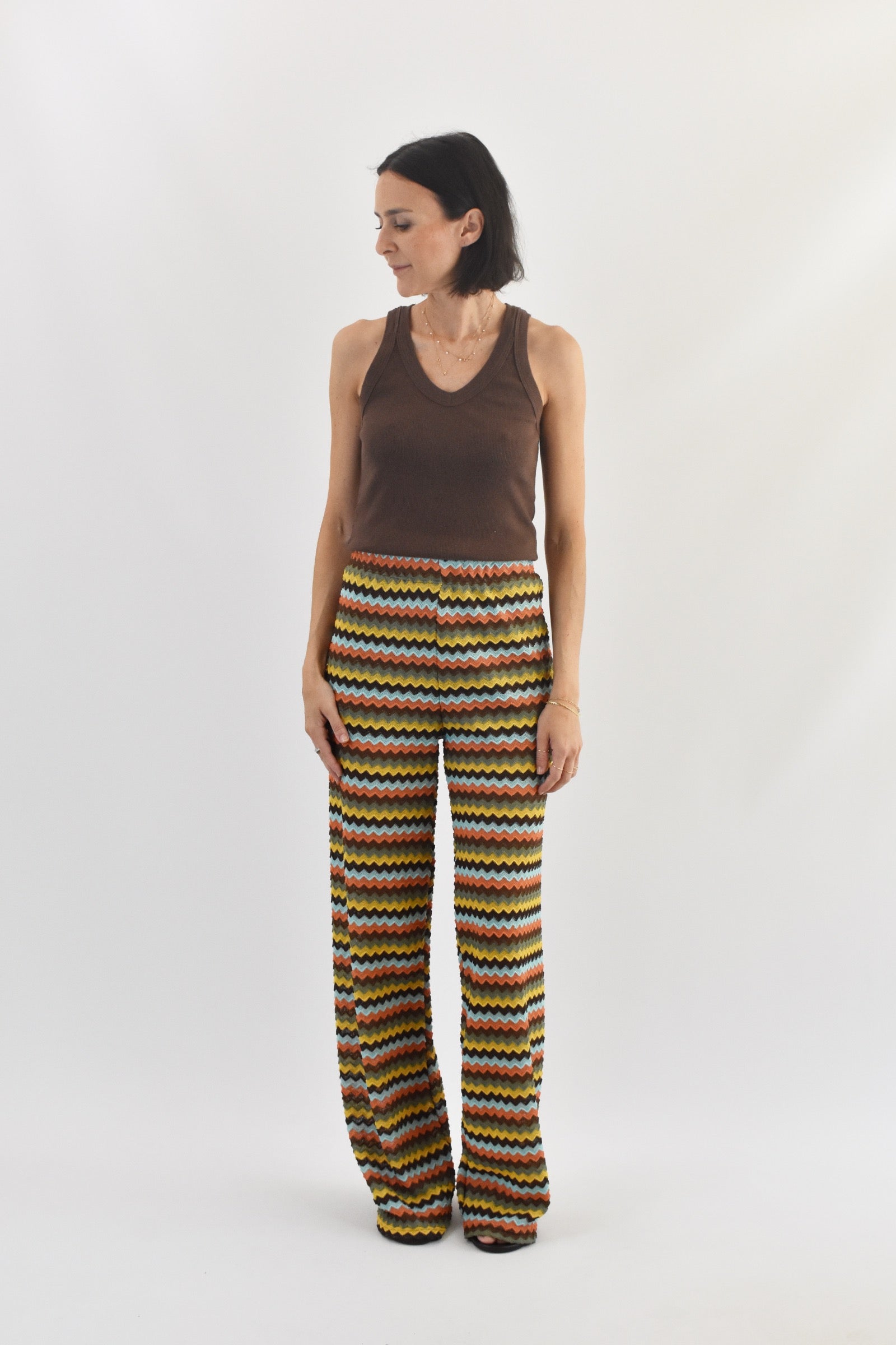 Pantalone fantasia onde