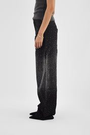 Jeans barrel strass