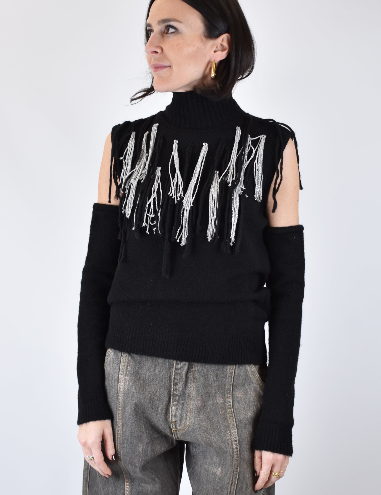 Lupetto ricamato + manicotti