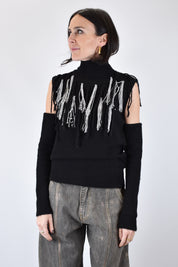 Lupetto ricamato + manicotti