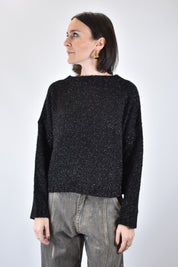 Maglia scollo barca lurex