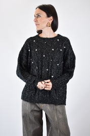 Maglia lurex e gioielli