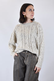 Maglia lurex e gioielli