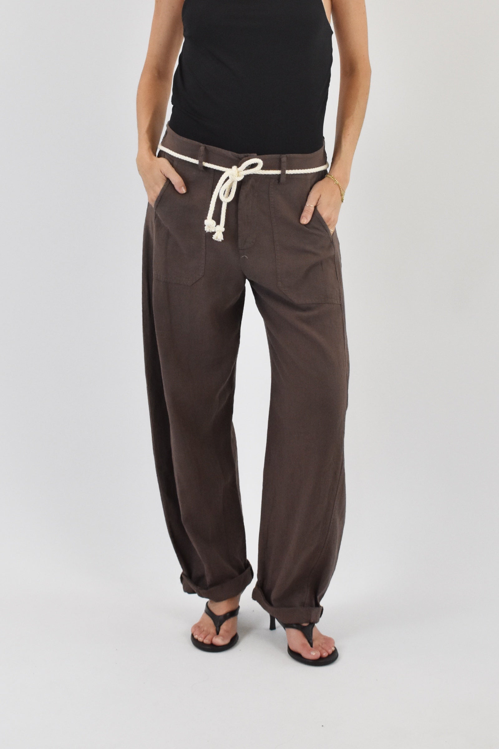 Pantalone carpenter misto lino