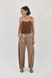 Pantalone carpenter misto lino