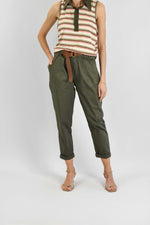 Pantalone cotone risvolto