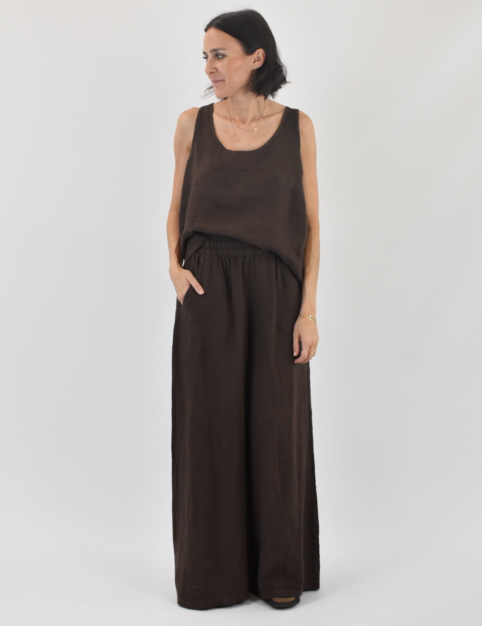 Pantalone palazzo lino