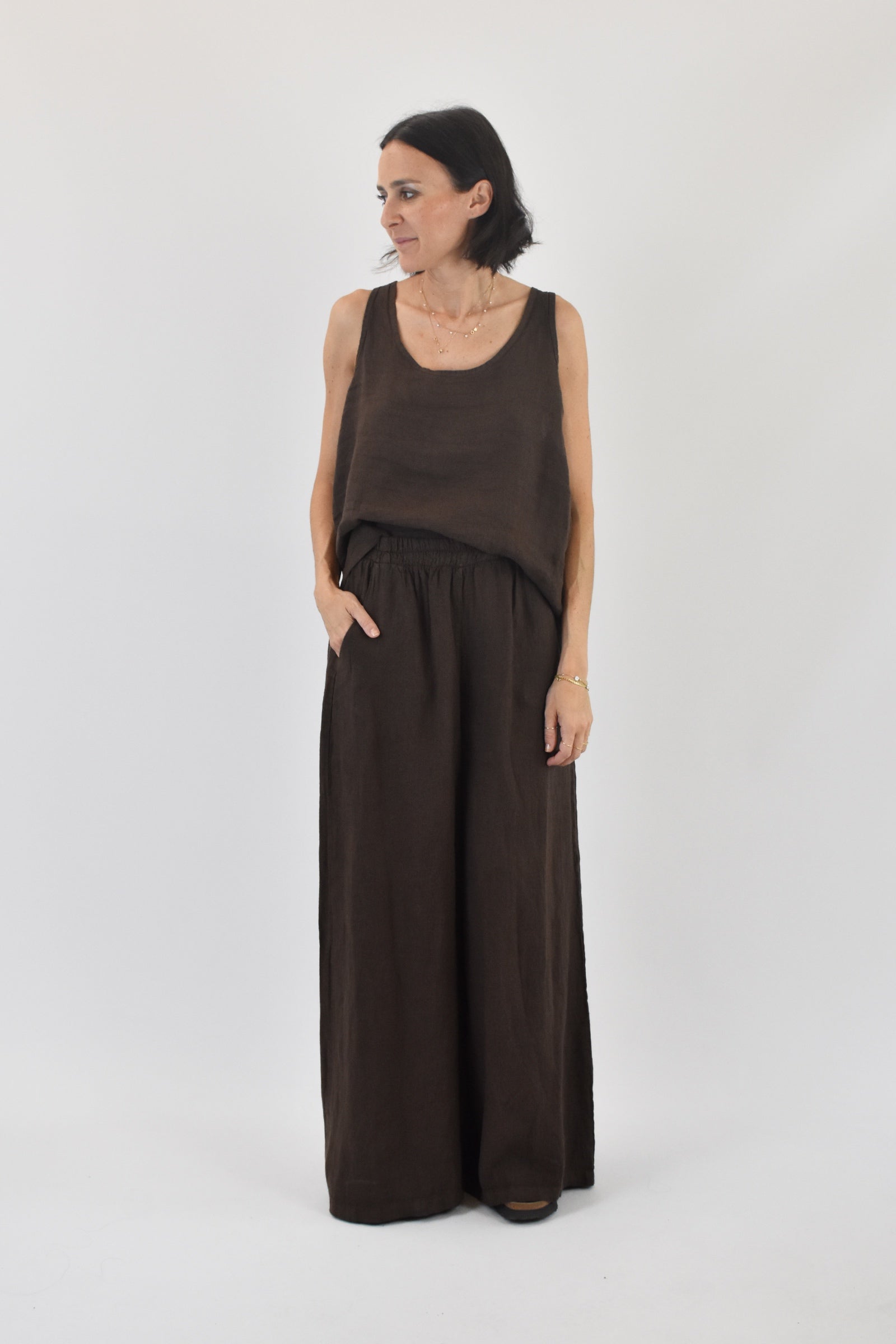 Pantalone palazzo lino