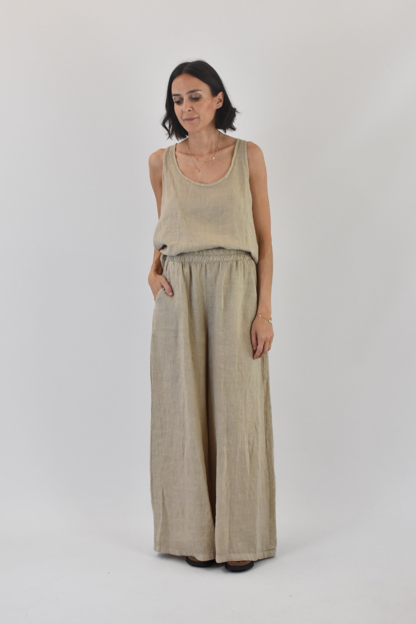 Pantalone palazzo lino
