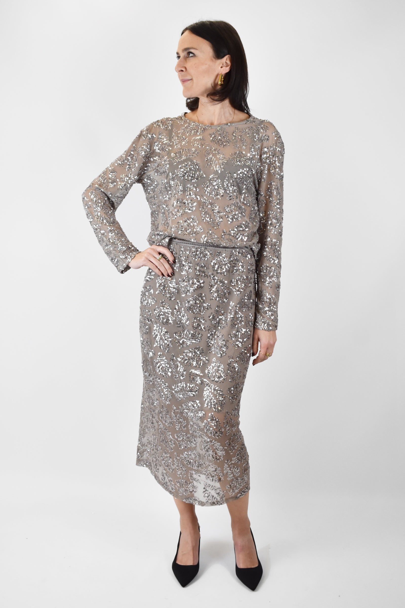 Longuette tulle paillettes