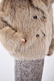 Ecopelliccia doppiopetto