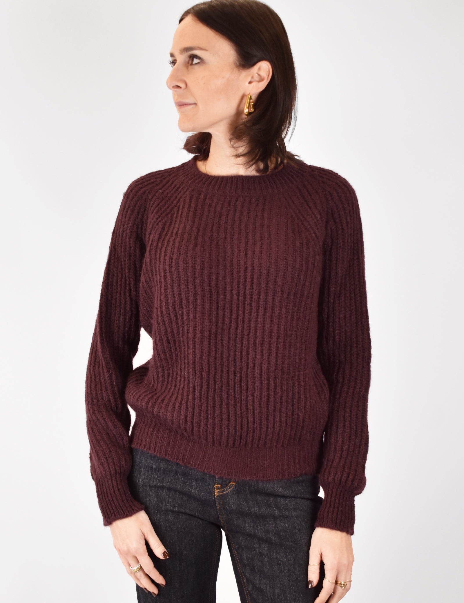 Maglia girocollo mohair