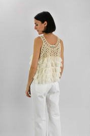 Canotta crochet con balze