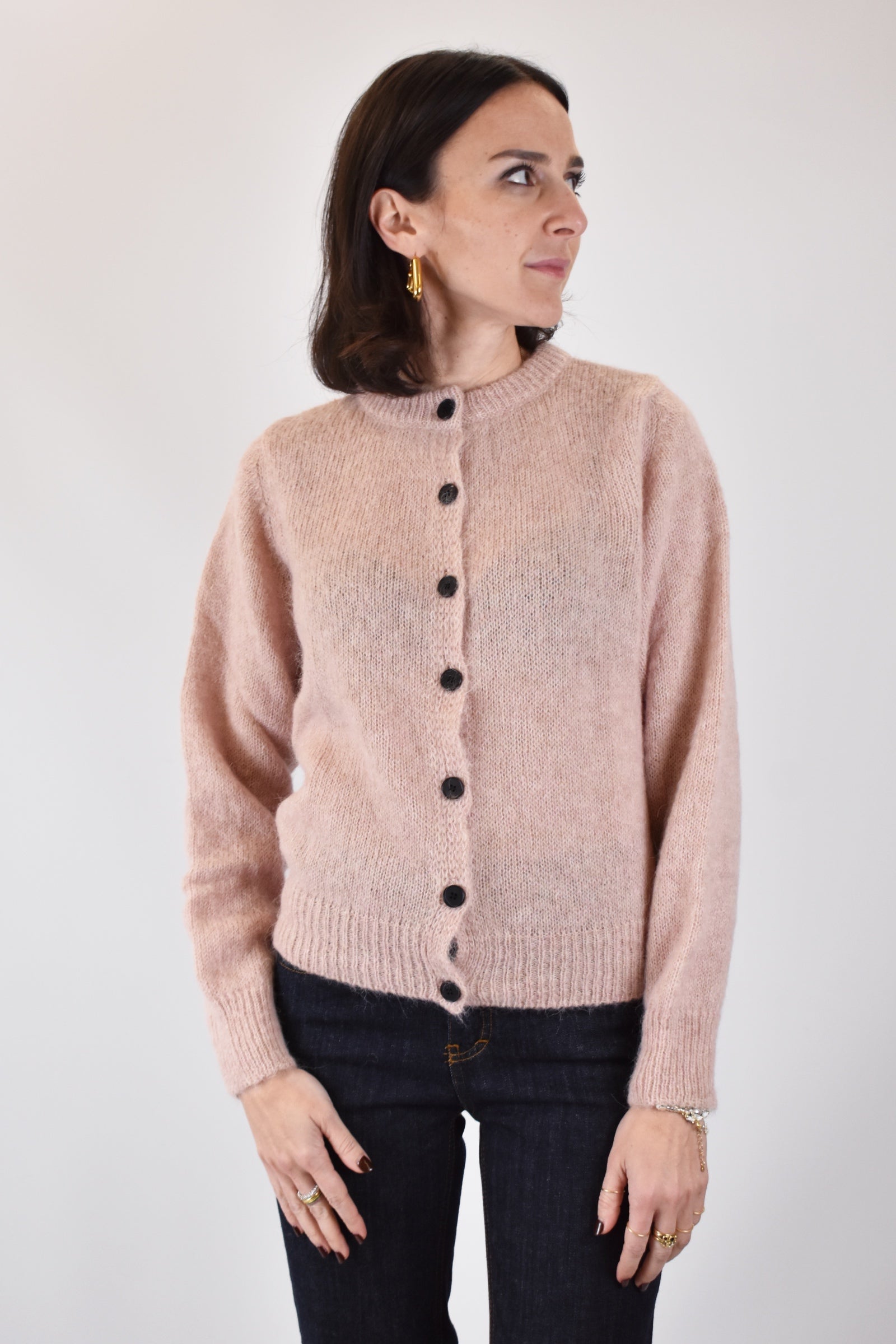 Cardigan misto lana e alpaca