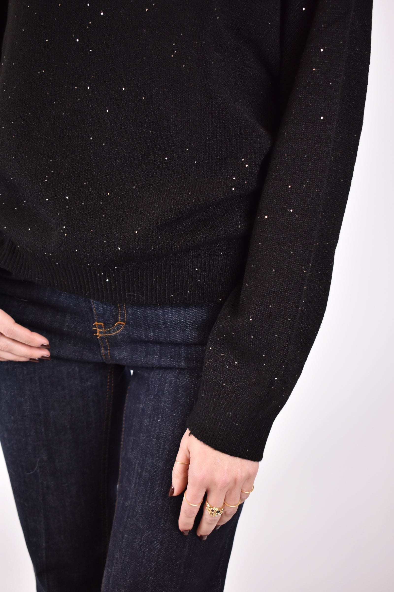 Girocollo micro paillettes