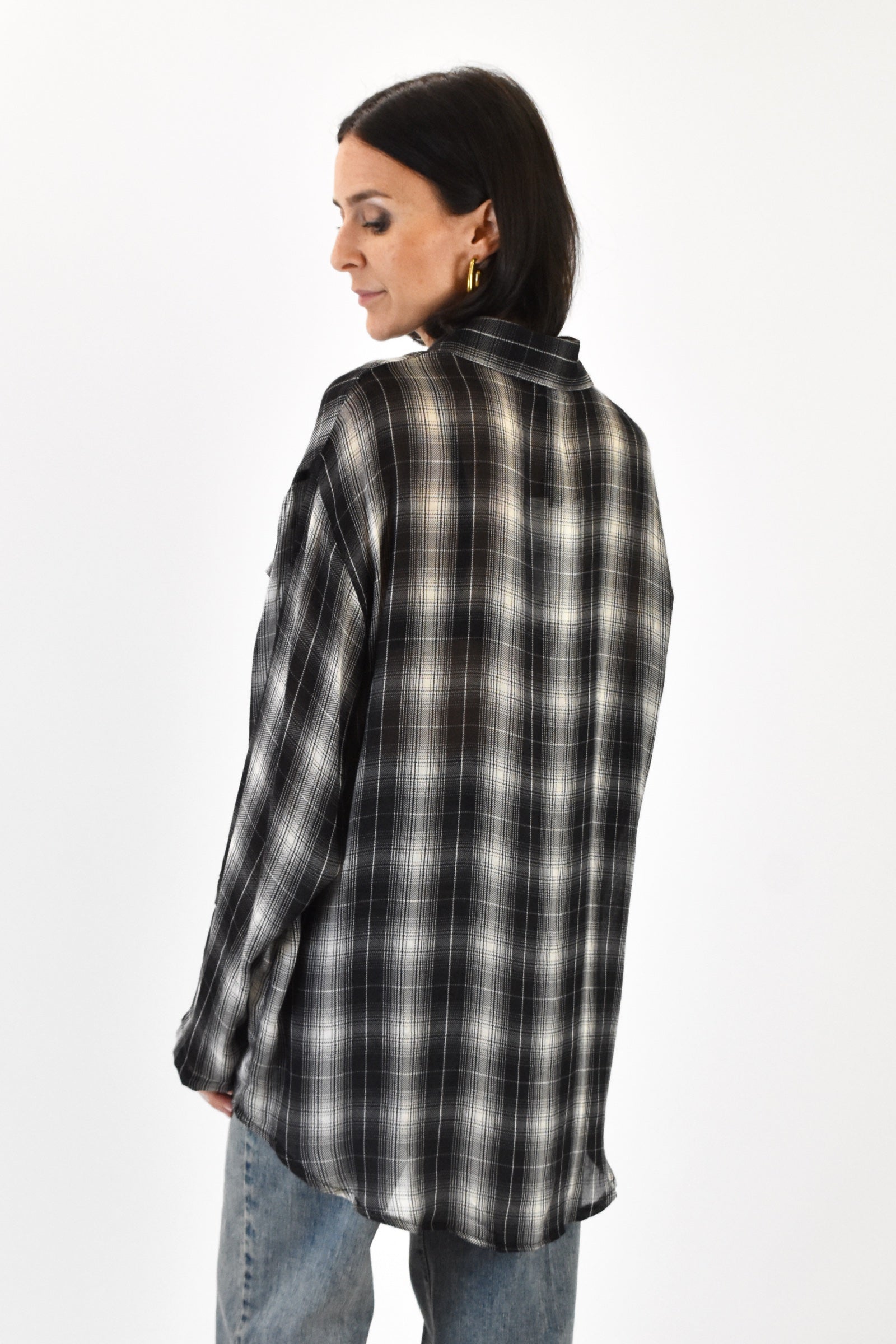 Camicia quadri garzata lana