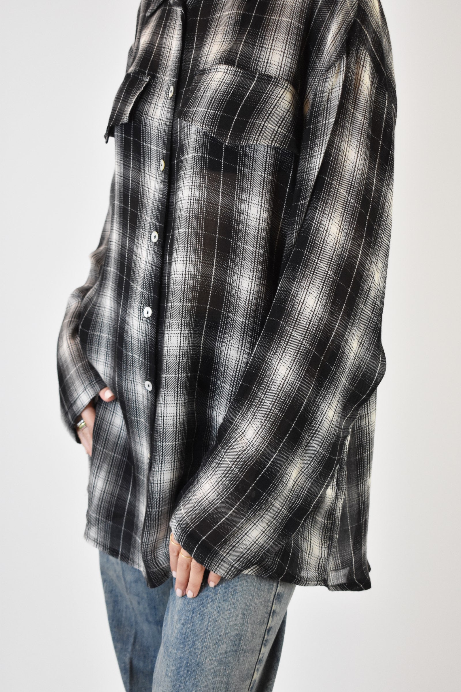 Camicia quadri garzata lana