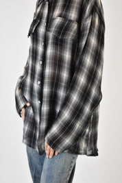 Camicia quadri garzata lana