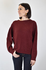 Maglia girocollo paillettes