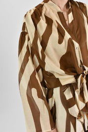 Camicia coreana misto seta