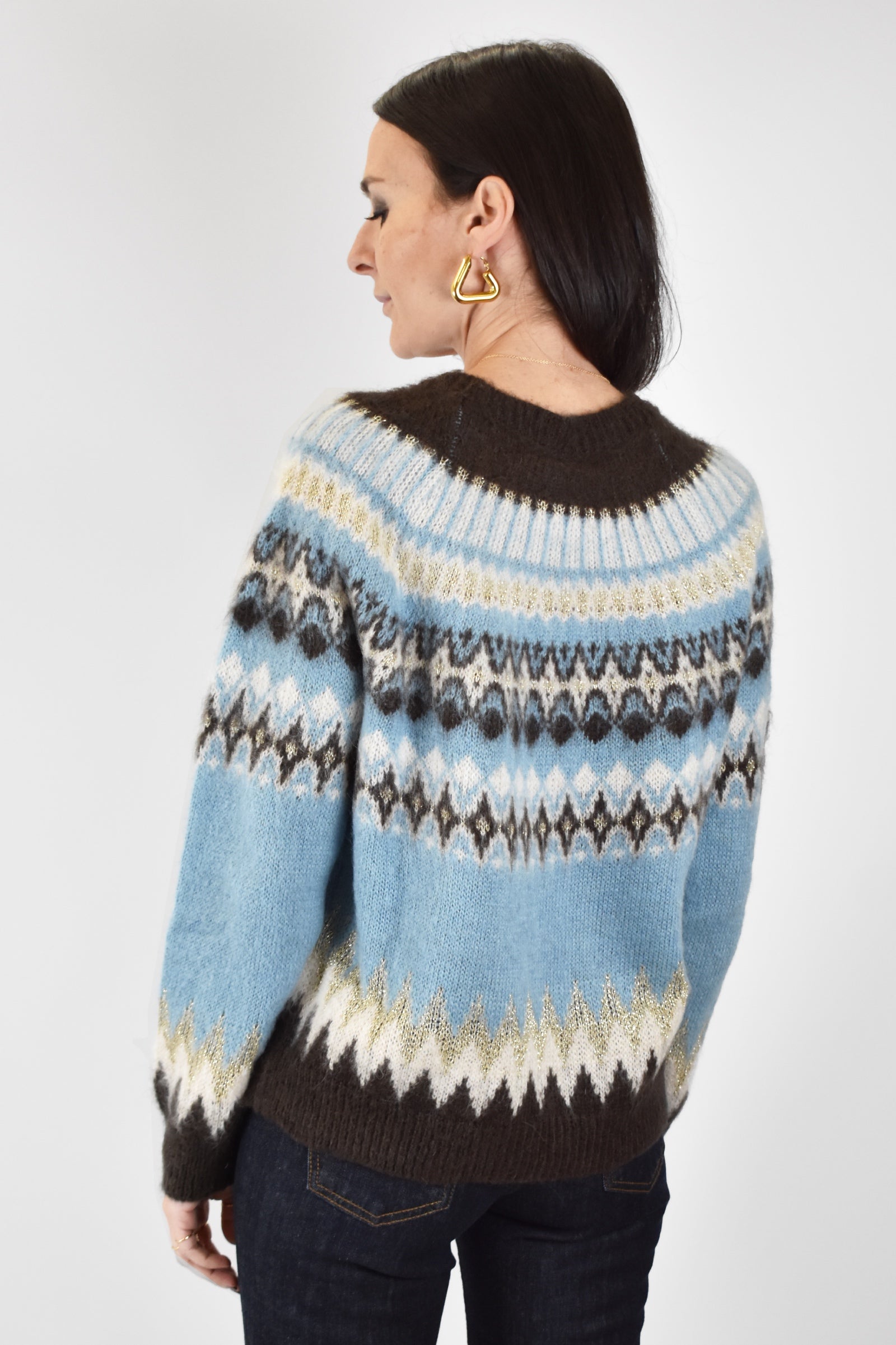 Maglia Fair Isle con lurex