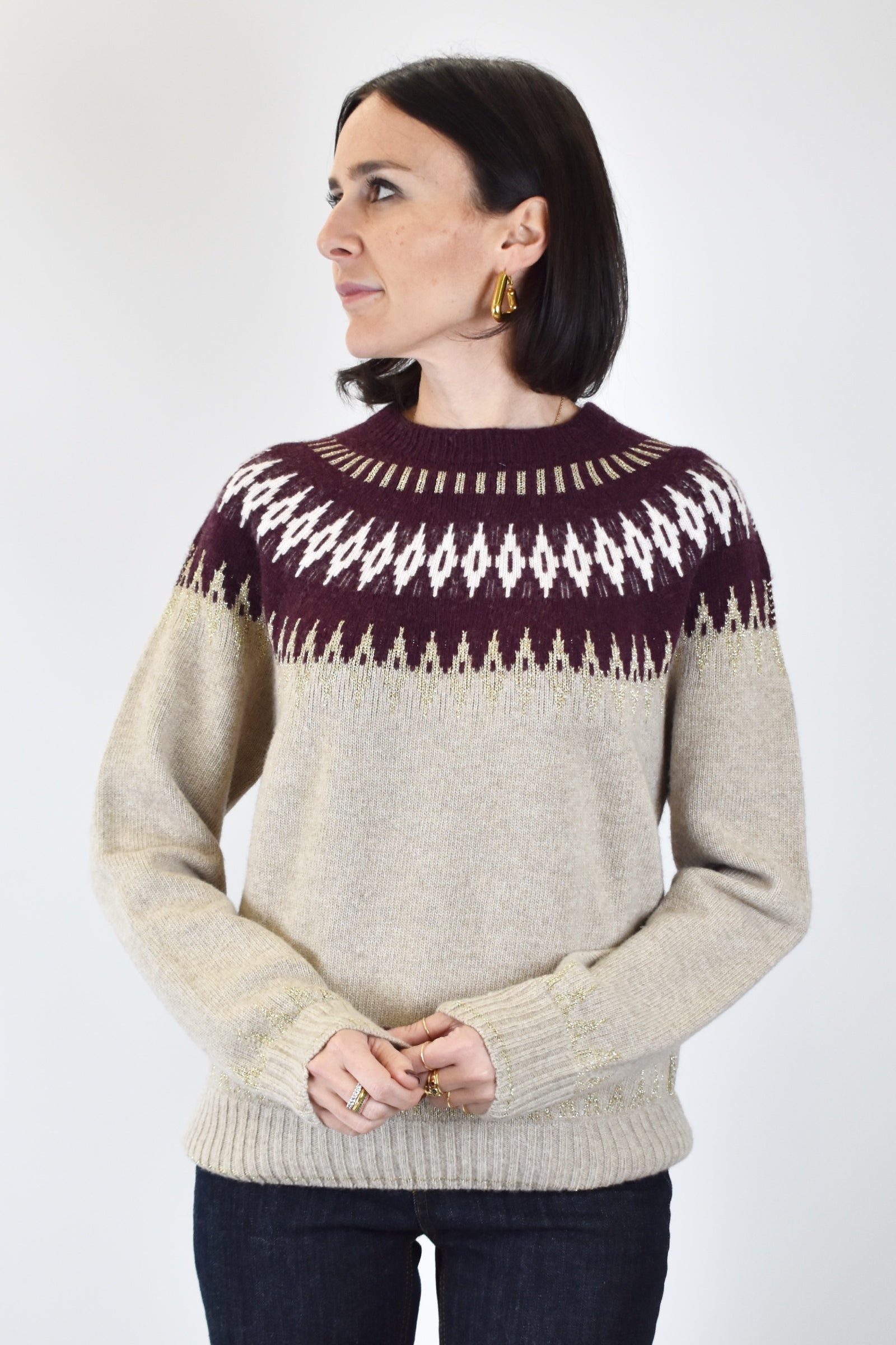 Maglia Fair Isle lurex