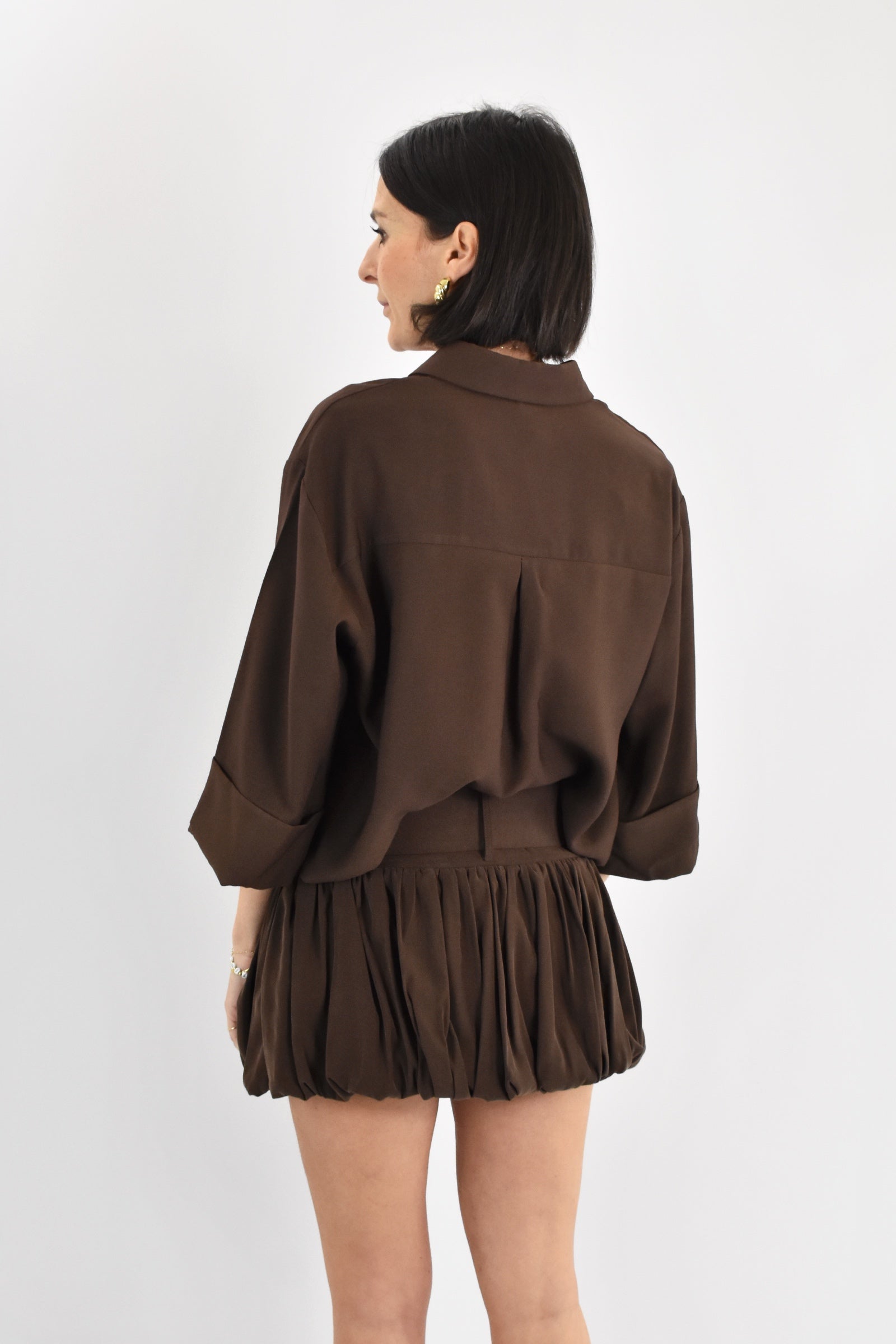 Camicia corta manica risvolto
