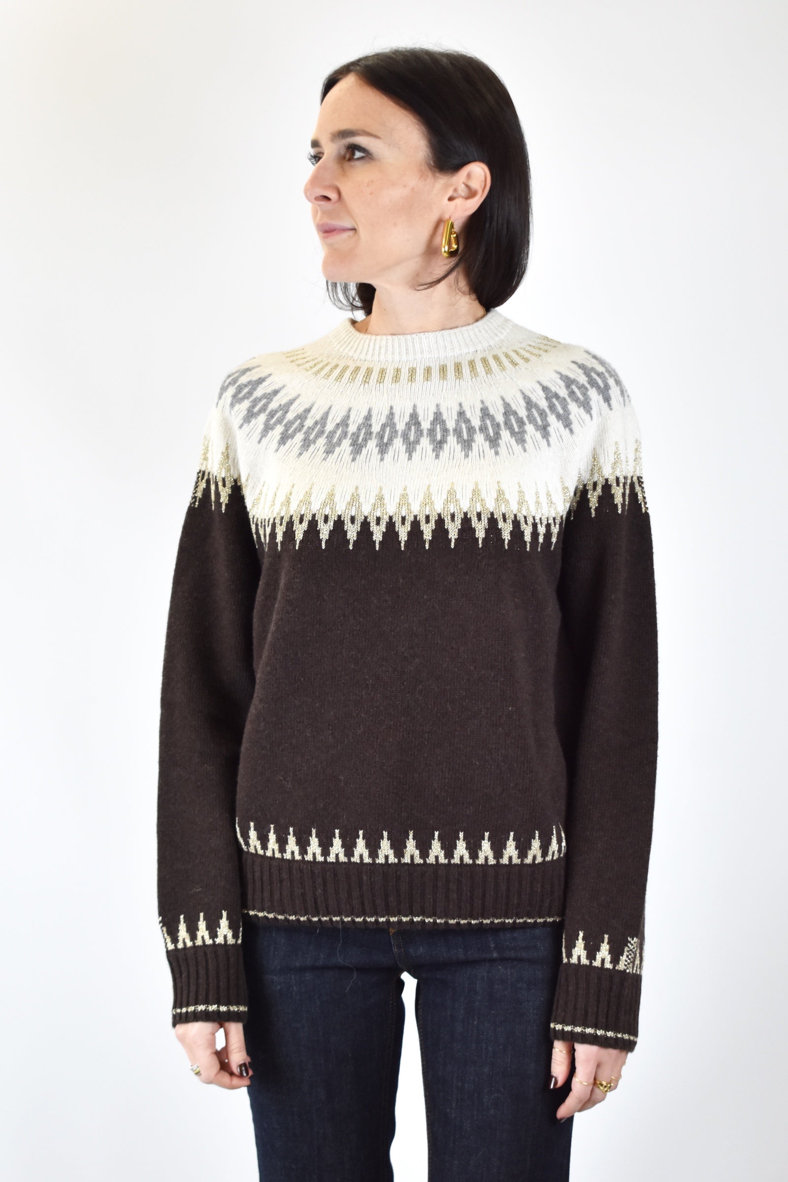 Maglia Fair Isle lurex