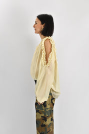 Blusa rouches scollo V