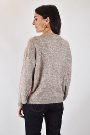 Cardigan rombi e gioiello