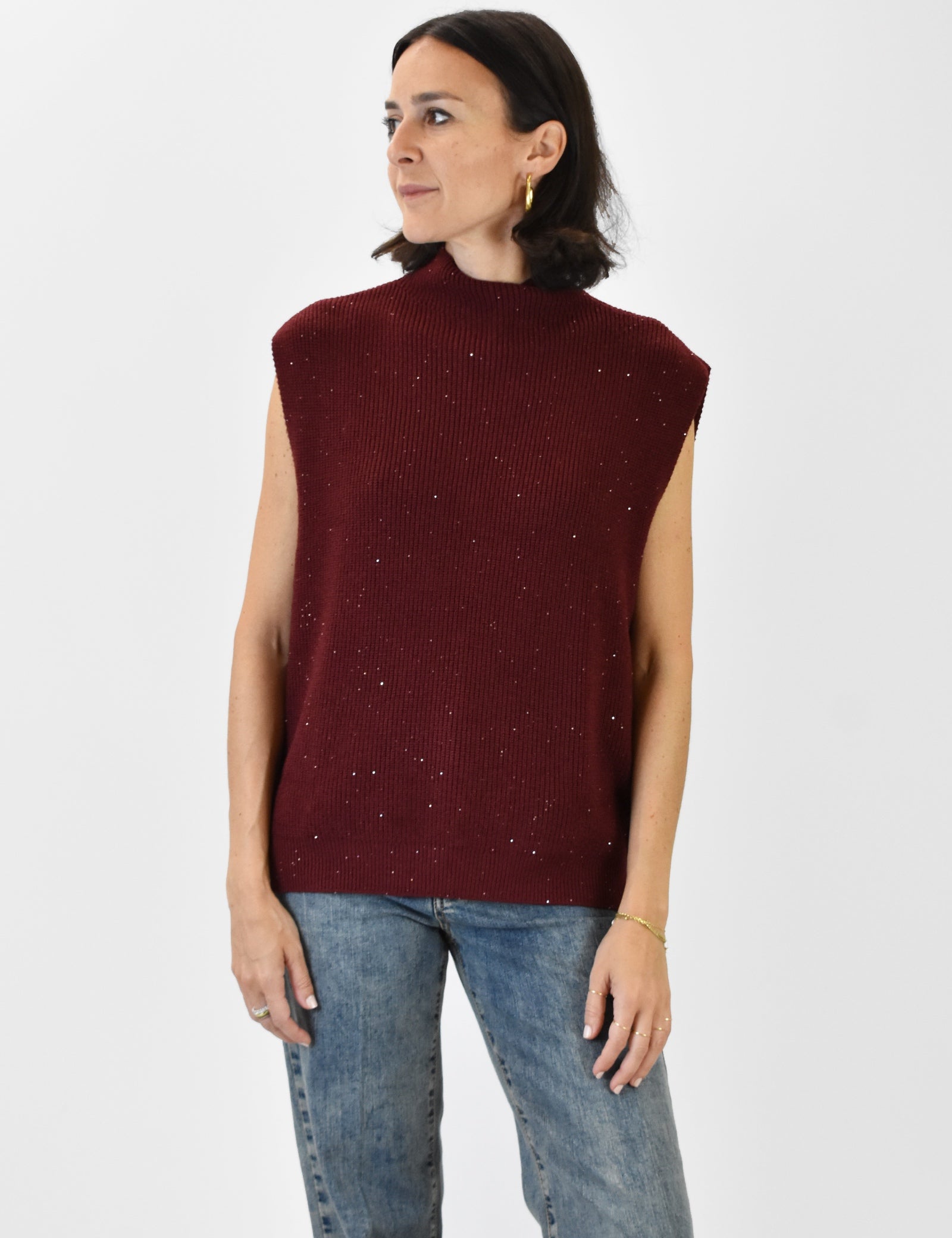 Gilet over micropaillettes