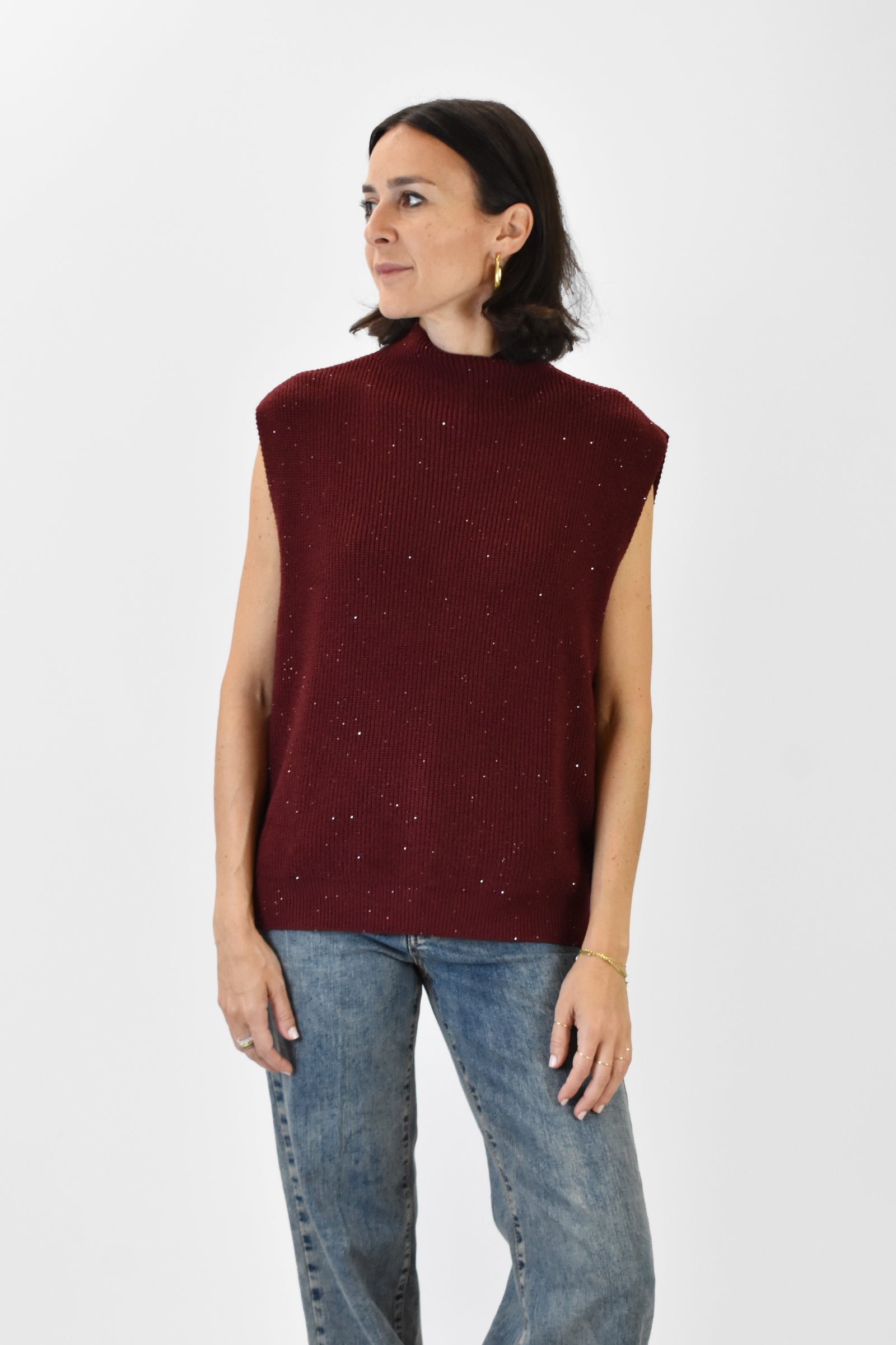 Gilet over micropaillettes