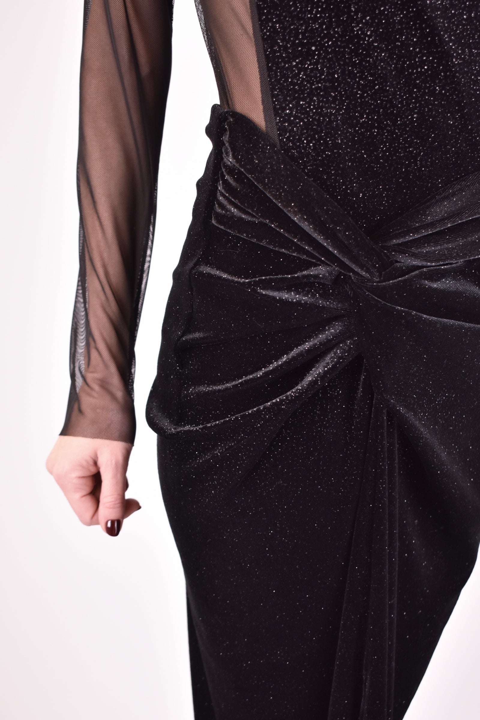 Gonna lunga nodo velluto