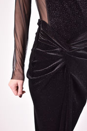 Gonna lunga nodo velluto