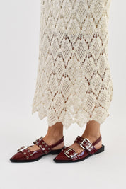 Buckle ballerina slingback