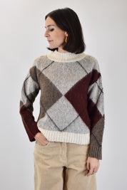 Maglia jaquard rombi